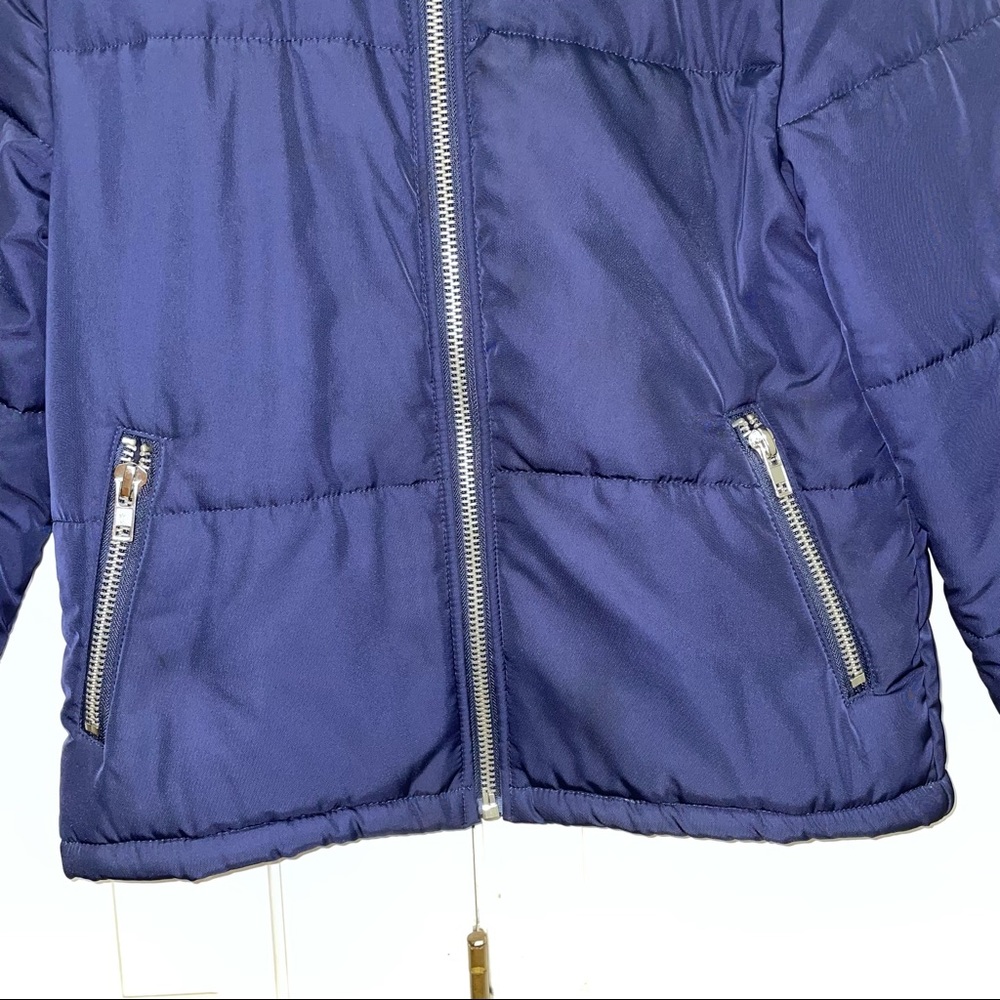 Kendall and Kylie zip up puffer jacket coat navy blue XS - Picture 7 of 13